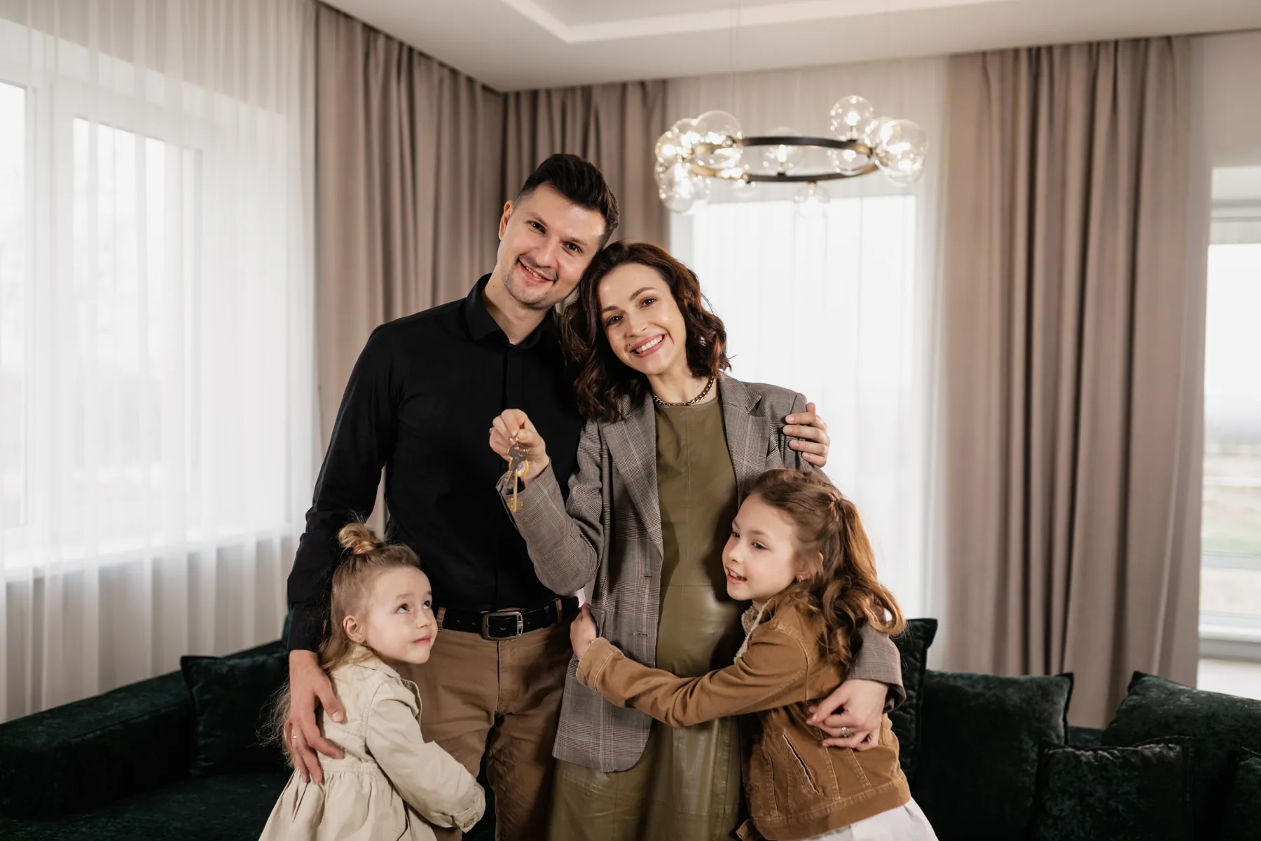 Family in a safe home